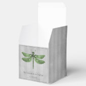 Groen Jeweled Dragonfly Bruiloft Bedankdoosjes (Geopend)