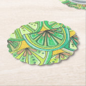 groen kalkhoudend geschulpte Onderzetter (Gekanteld)