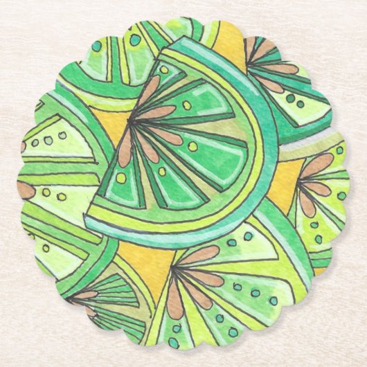 groen kalkhoudend geschulpte Onderzetter (Voorkant)