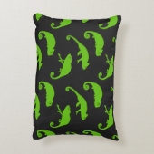 groen kameleonpatroon accent kussen (Achterkant (Verticaal))