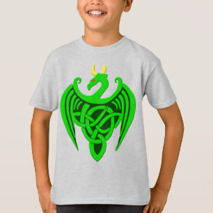 Groen Keltisch dragon Child T Shirt