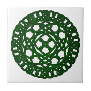 Groen Keltisch Knot Design Tegeltje