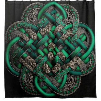 Groen Keltisch Knot Shower Curtain Douchegordijn
