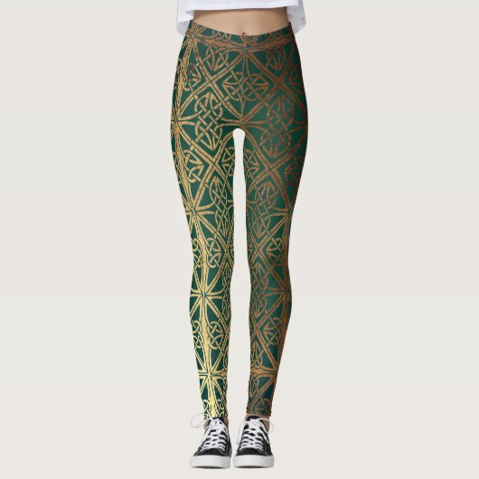 Groen Keltisch Leggings (Voorkant)