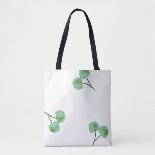 groen kersenpatroon draagtas
