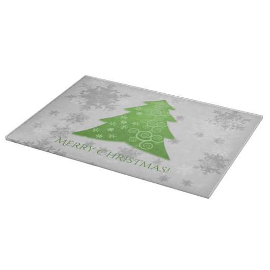 Groen kerstboomknipbord snijplank (Hoek)