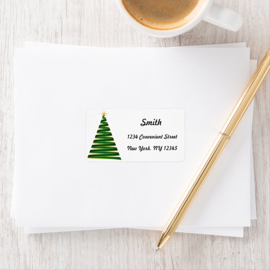 Groen kerstboomlabel etiket (Insitu)