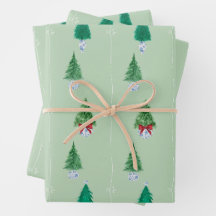 Groen kerstboompapier