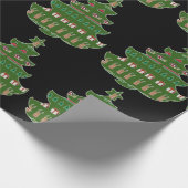 Groen kerstboompapier voor geschenken cadeaupapier (Hoek)