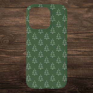 Groen kerstboompatroon iPhone 16 pro hoesje