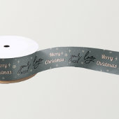 Groen kerstfeest met Logo feestdag Lint