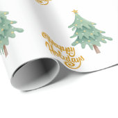 Groen kerstfeestrondpatroon cadeaupapier (Rol Hoek)