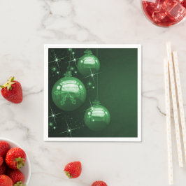 Groen kerstontwerp servet