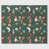 Groen kerstpapier cadeaupapier (Vlak)