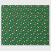 Groen kerstpapier cadeaupapier (Vlak)