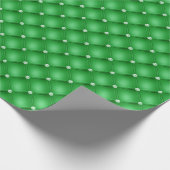 Groen kerstpapier met diamanten cadeaupapier (Hoek)