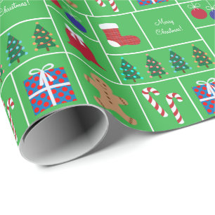 Groen kerstpatroonpapier cadeaupapier