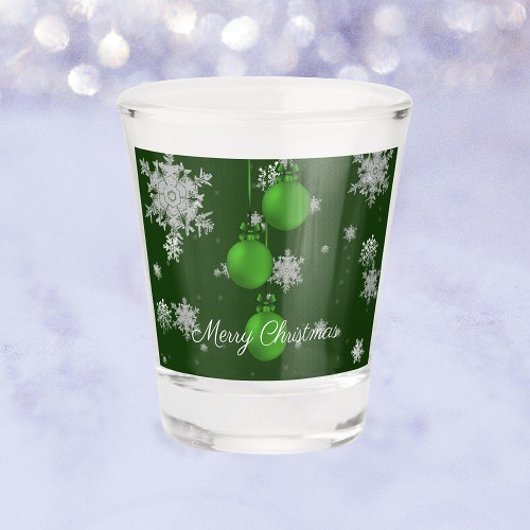 Groen kerstsierglas shot glas