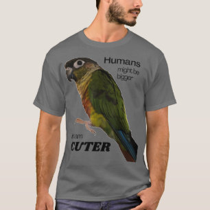 Groen keurig ontwerp Conure paraket T-shirt