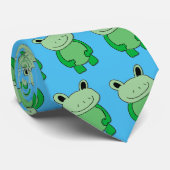 Groen Kikker Mannen Stropdas (Opgerold)