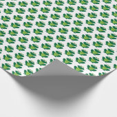 Groen kikkerpapier cadeaupapier (Hoek)