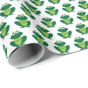 Groen kikkerpapier cadeaupapier