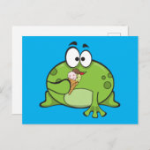 Groen kikkervisje briefkaart (Voorkant / Achterkant)