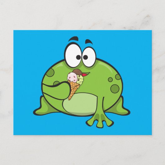 Groen kikkervisje briefkaart (Voorkant)