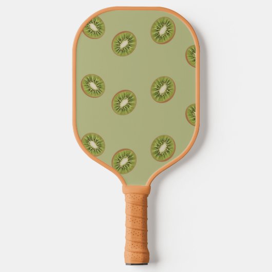 Groen kiwi-slippatroon pickleball paddle (Voorkant)