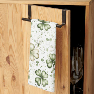 Groen Klaverpatroon • St. Patrick's Day Theedoek