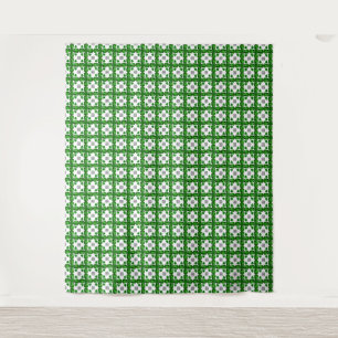 Groen klaverpatroon wandkleed