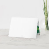 Groen klavertje vier blaadjes. St. Patrick's Day Kaart (Achterkant)