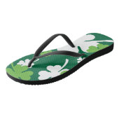 Groen klavertje vier blaadjes. St. Patrick's Day Teenslippers (Schuin)