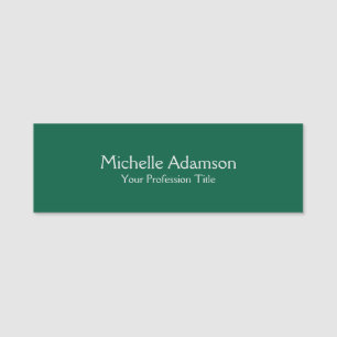 Groen Kleur Professional Plain Modern Naamplaatje