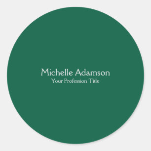 Groen Kleur Professional Plain Modern Ronde Sticker