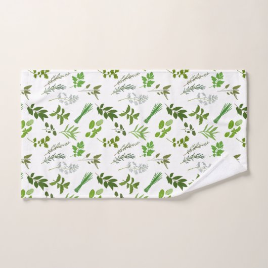 Groen koken Culinaire tuin kruiden Bad Handdoek (Handdoek)
