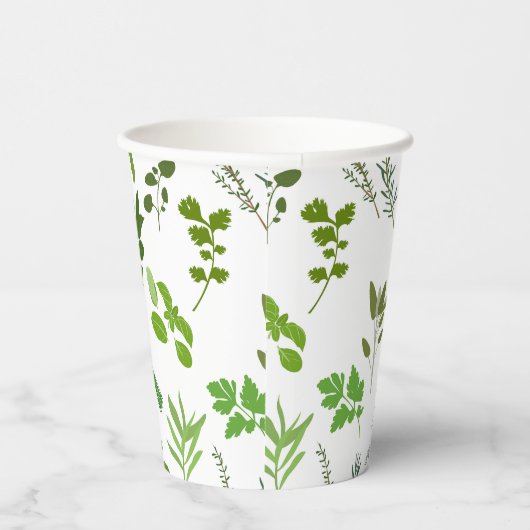 Groen koken Culinaire tuin kruiden Papieren Bekers (Rechts)