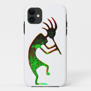 Groen kokopelli-hoesje iPhone 11 hoesje