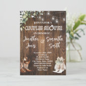 groen koppels douche Western land bruiloft Kaart (Staand voorkant)