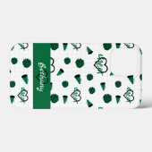 Groen kronkelharten, pom Poms, Megaphone Pattern Case-Mate iPhone Case (Achterkant (horizontaal))