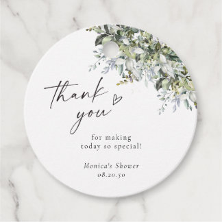 Groen Kruiden Baby shower Gift Label