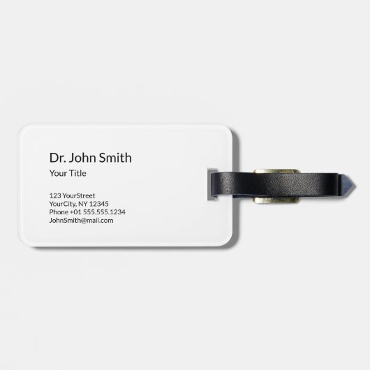 Groen kruidengoud Rood van Asclepius Medical Bagagelabel (Achterkant horizontaal)