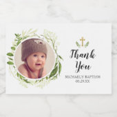 Groen Kruis Foto Mini Mousserende Wijnfles La Sparkling Wijnetiket (Enkel label)