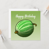 groen kruisbessenfruit kaart (Voorkant / Achterkant in situ)