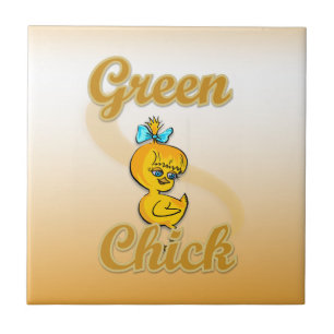 Groen Kuiken Tegeltje