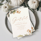 groen laat bladeren bladeren rustiek Thanksgiving  Kaart