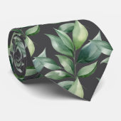 Groen laat groene Natuur botanisch Casual Stropdas (Opgerold)