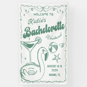 Groen Laatste Toast Beach Bachelorette Weekend Ban Spandoek