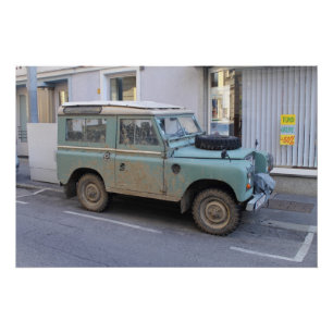 Groen land Rover Perfect Poster