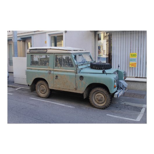 Groen land Rover Perfect Poster (Voorkant)